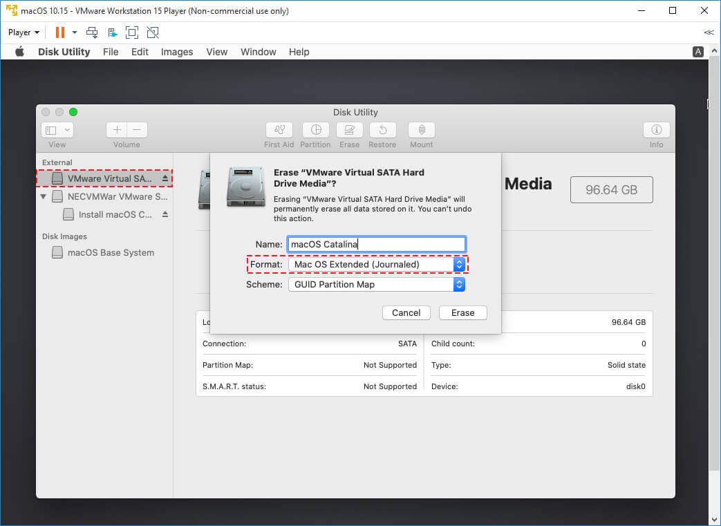 H%C6%B0%E1%BB%9Bng d%E1%BA%ABn c%C3%A0i %C4%91%E1%BA%B7t macOS 10.15 Catalina l%C3%AAn Windows 10 b%E1%BA%B1ng VMware  Workstation tao phan vung 2 - Hướng dẫn cài đặt macOS 10.15 Catalina lên Windows 10 bằng VMware